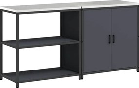 vidaXL Σετ Αποθήκευσης Κουζίνας HATTEM 2 pcs Ανθρακί