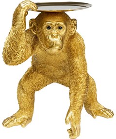 Διακοσμητικό Επιτραπέζιο Φιγούρα Χρυσή, Πίθηκος Μπάτλερ 52 εκ. 44.5x36.5x52εκ - Χρυσό