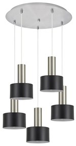 Φωτιστικό Οροφής Πολύφωτο Homelighting 77-8454 Nickel/Black