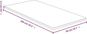 vidaXL Επιφάνεια Τραπεζιού 50x100x1,5 από Μπαμπού