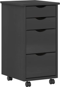vidaXL Σετ Γραφείου και Κινητού Ντουλαπιού MOSS 2 pcs Γκρι
