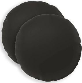 vidaXL Κάλυμμα Μαξιλαριού 2 pcs HEERLEN Μαύρο Ø 50 cm Πολυεστέρας