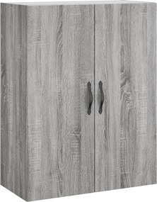 vidaXL Ντουλάπι Γκρι Sonoma 69,5 x 34 x 180 εκ. Επεξεργασμένο Ξύλο