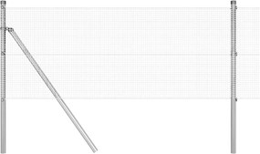 vidaXL Στύλος Περιφράξεων Ασημί 10 x 0,6 μ (12 x 12 mm δίχτυ) Ατσάλι