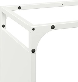 vidaXL Ράφι Καυσόξυλων Λευκό 44x28x90 εκ. Χάλυβας ψυχρής έλασης