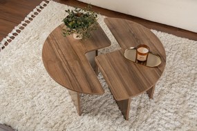 Τραπεζάκι Σαλονιού Καρυδιά MOIRA 90x90x41