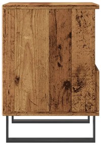 Κομοδίνα 2 τεμάχια Παλιό ξύλο 40x35x50 cm Κατασκευασμένο ξύλο - Καφέ