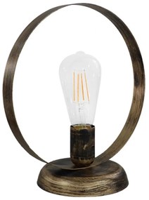 Φωτιστικό Επιτραπέζιο 34-0277 Halka Φ25 Ε27 H28XΦ25cm Bronze Heronia Metal