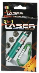 Oem Μπρελόκ Με Φακό - Laser - Money Check 3 Σε 1 Πράσινο AN16-223-Green