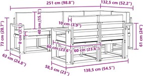 vidaXL Σειρά Καναπέ Εξωτερικού 7 pcs Λευκό και Κρεμ Πολυεστέρας