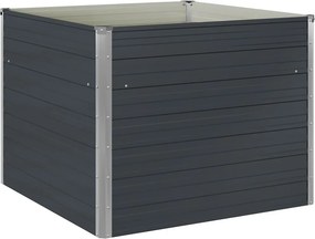 vidaXL Ζαρντινιέρα Ψηλή Ανθρακί 100x100x77 εκ. Γαλβανισμένος Χάλυβας