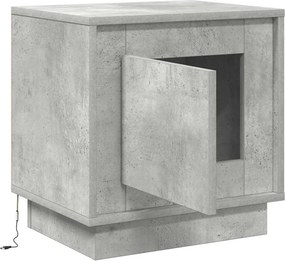 vidaXL Κομοδίνο 2 pcs Σκυρόδεμα Γκρι 44 x 34,5 x 45 εκ