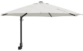 vidaXL Ομπρέλα Κήπου Μπεζ και Μαύρο 248 x 248 x 148 εκ