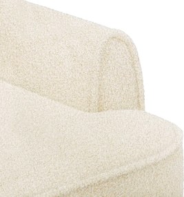 vidaXL Love seat με κουμπιά Κρεμ 117 x 67 x 77 εκ. Μπουκλέ