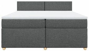 ΚΡΕΒΑΤΙ BOXSPRING ΜΕ ΣΤΡΩΜΑ ΣΚΟΥΡΟ ΓΚΡΙ 200X200 ΕΚ. ΥΦΑΣΜΑΤΙΝΟ 3286781