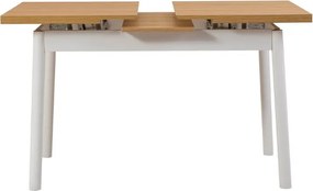 Τραπέζι Jemmy Megapap επεκτεινόμενο χρώμα φυσικό - λευκό 120/153x75x77εκ.