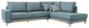 Γωνιακός Καναπές Loftio Fylliana Δεξιά γωνία Mint χρώμα 280x220x95εκ 280x220x95 εκ.