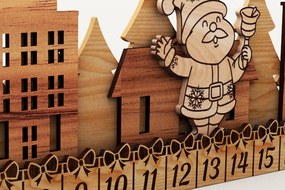 Intra απο ξύλο plywood 3mm-4mm πάχος Ημερολόγιο έλευσης αντίστροφης μέτρησης Χριστουγέννων Δίασταση 15x15 cm INTRAFABR-108339512