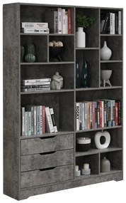 ΒΙΒΛΙΟΘΗΚΗ LUCINDA PAKOWORLD ΓΚΡΙ OAK 120X29.8X180.5ΕΚ