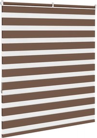 vidaXL Ζέβρα τυφλή Καφέ Πλάτος υφάσματος 125,9 εκ. Πολυεστέρας