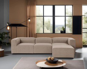 Γωνιακός Καναπές Καφέ FORA 190x297x66