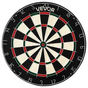 VEVOR Dartboard with 6 Darts &amp; Scoring Kit, Self-Healing Sisal Fibers Dartboard with Staple-Free Bullseye &amp; Rotating Number Ring, 451mm Professional Steel Tip Dart Board Set for Home Party Game Room
