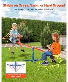 VEVOR Kids Seesaw 100 lbs Capacity 360 Degrees Rotating Teeter Totter Aged 3+