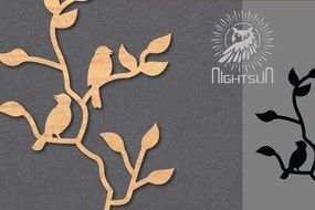 Σετ των 2 Intra απο ξύλο plywood 3mm-4mm πάχος - Διακόσμηση Couple Bird Cut Laser 1 Δίασταση 20x20 cm INTRAFABR-119764338