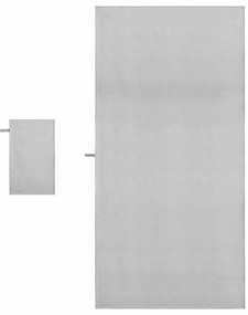 vidaXL Σύνολο πετσέτας αθλητισμού 2 pcs Γκρι ύφασμα
