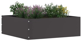 vidaXL Περίγραμμα γκαζόν Μαύρο 40 x 40 x 13 cm Ατσάλι