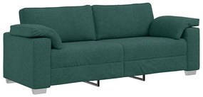 vidaXL Καναπές Σκούρο Πράσινο 219 x 77 x 82 εκ ύφασμα