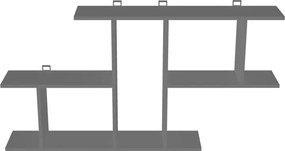 Ραφιέρα τοίχου Vertoura pakoworld σε ανθρακί απόχρωση 116x18.5x60cm