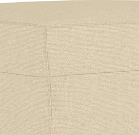 vidaXL Πολυθρόνες Σετ 3 Τεμαχίων Κρεμ από Ύφασμα με Μαξιλάρια