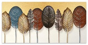 Megapap Πίνακας Σε Καμβά "Autumn Leaves" Ψηφιακής Εκτύπωσης 140x70x3εκ.