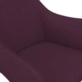 vidaXL Καρέκλα Γραφείου Περιστρεφόμενη Μοβ Υφασμάτινη