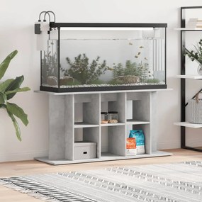 vidaXL Βάση Ενυδρείου Γκρι Σκυροδ. 120x40x60 εκ. Επεξεργασμένο Ξύλο