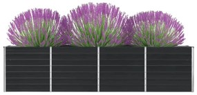 vidaXL Ζαρντινιέρα Ψηλή Ανθρακί 320x40x77 εκ. Γαλβανισμένος Χάλυβας