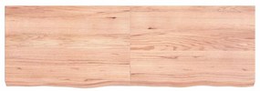 vidaXL Ράφι Τοίχου Ανοιχτό Καφέ 120x40x(2-6)εκ. Επεξ. Μασίφ Ξύλο Δρυός