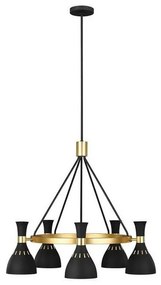 Πολυέλαιος Κρεμαστό Φωτιστικό 5xE27 Joan Elstead Lighting-FE-JOAN5-MB-Μαύρο FE-JOAN5-MB