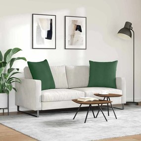 vidaXL Μαξιλάρι Καναπέ 2 pcs Σκούρο Πράσινο 80 x 80 cm