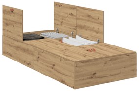 vidaXL Κρεβάτι Αποθήκευσης Artisan Oak 100x200 εκ.