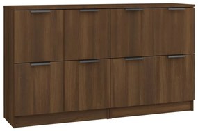 Συρταριέρες 2 τεμ. Καφέ Δρυς 60x30x70 εκ. Επεξεργασμένο Ξύλο - Καφέ
