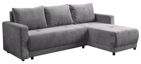 Corner Sofa - Bed Cloud Dark Grey 230x155x80 cm