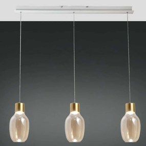 Φωτιστικό Οροφής - Ράγα Lapo 3768-48-365 92x7x200cm Dim Led 3900lm 36W Cognac Fabas Luce