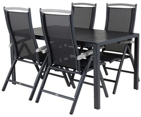 Σετ Τραπέζι και καρέκλες Dallas 3866, Polyξύλο, Μέταλλο, Ύφασμα | Epipla1.gr