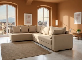 Γωνιακός καναπές Trendy-Δεξιά-285φ 185β εκ.-Μπεζ