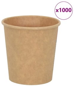 vidaXL Χάρτινα κύπελλα καφέ 1000 τεμάχια 4oz 100ml καφέ