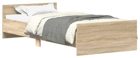 vidaXL Πλαίσιο Κρεβ. Χωρ. Στρώμα Sonoma Δρυς 90 x 190 εκ. Επεξ. Ξύλο