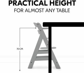 Καρεκλακι φαγητου μωρου Hauck Γκρι