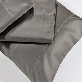 Μαξιλαροθήκες S250/6 Σετ 2τμχ Oxford Anthracite Down Town 52X75 100% Cotton Satin